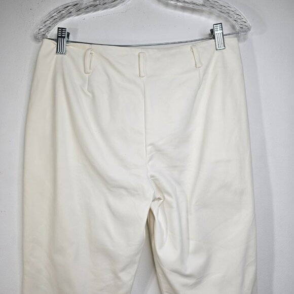 Theory Ivory White Straight Leg Ankle Length Trouser Pants - Picture 9 of 10
